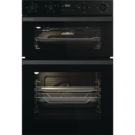 Hisense Hi6 Built In Electric Double Oven - Black - Front shot 