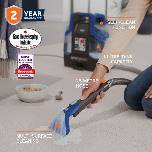 Vax SpotWash Duo CDCW-CSXA Carpet Cleaner - Annotation - Warranty shot
