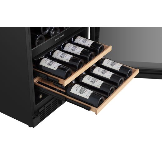 Hisense Wine Cooler - Black - Close up drawers open shot