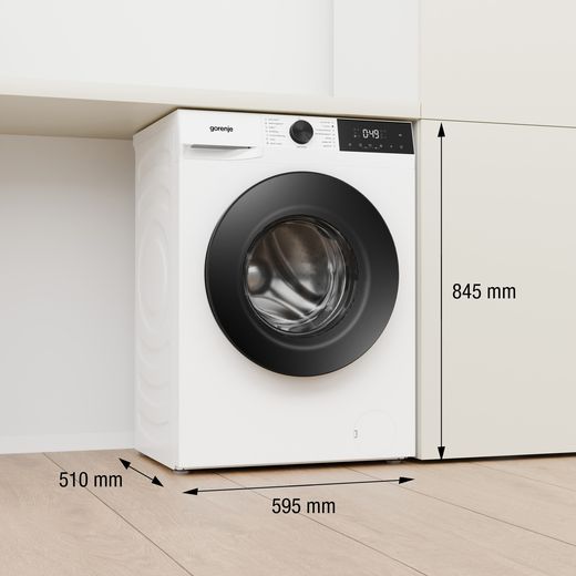Gorenje G200 Series WG2P84A32/UK 8kg Washing Machine with 1400 rpm - White - Dimensions
