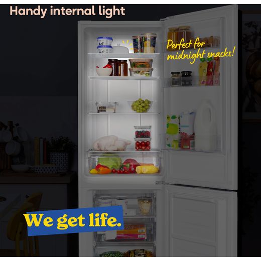 Russell Hobbs RH181TNF552E2W 181cm 50/50 Frost Free Fridge Freezer - White - Annotation - Internal light