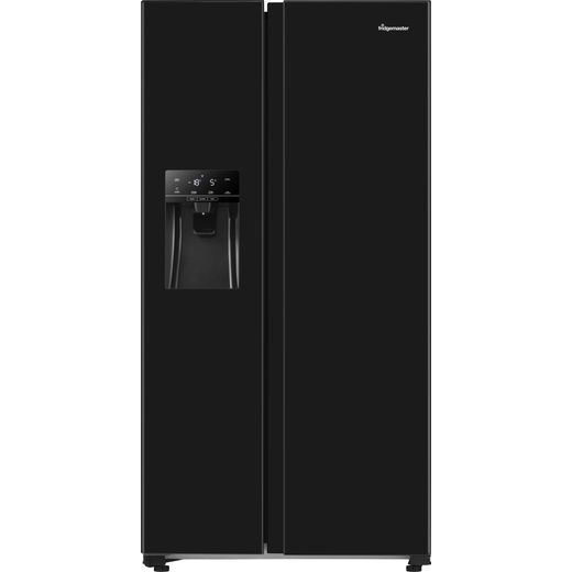 Fridgemaster MS91500IFB American Fridge Freezer - Black - F Rated