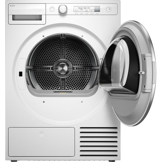 ASKO T309HCW.UK Wifi Connected 9Kg Heat Pump Tumble Dryer - White - Door open
