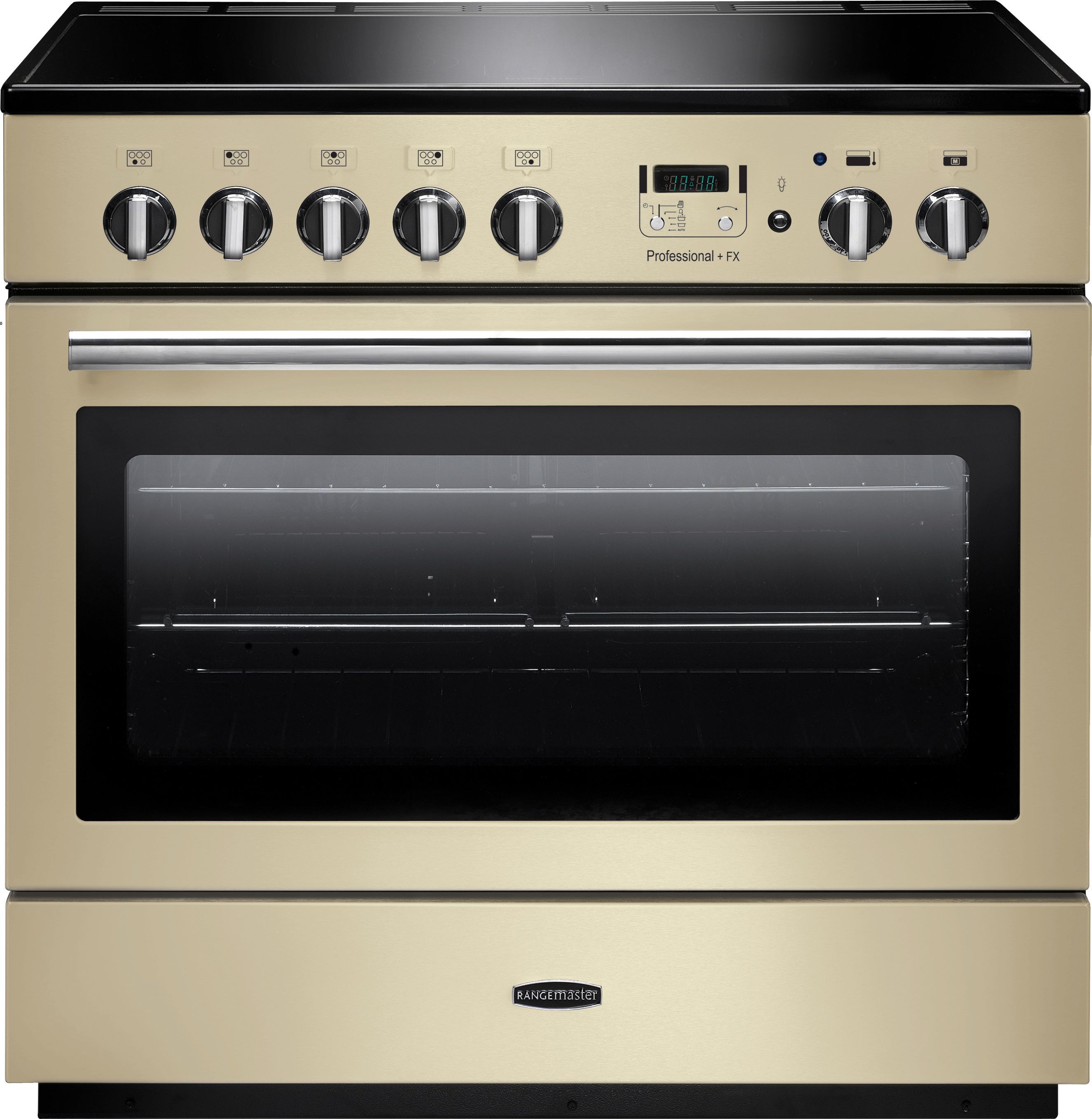 Rangemaster Professional Plus FX PROP90FXEICR/C 90cm Electric Range Cooker with Induction Hob - Cream - A Rated, Cream