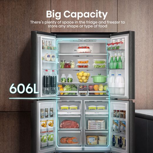 Hisense American Fridge Freezer - Black Stainless Steel - Annotation - Big capacity shot