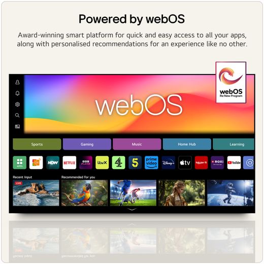 LG evo AI G6 65" 4K Ultra HD OLED Smart TV [2026] - Annotation - webOS