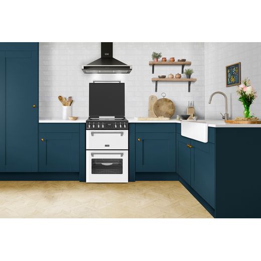 Stoves 60cm Electric Cooker with Induction Hob - White - Cooker in kitchen