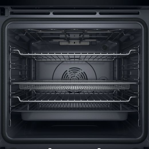 Hotpoint HOIM4S8PM0XUK Built In Electric Single Oven - Stainless Steel - close up inside shot