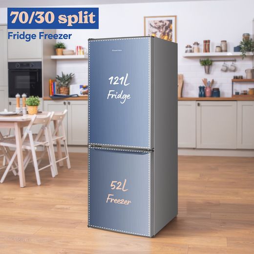 Russell Hobbs RH143FF492E1SS 14cm 70/30 Fridge Freezer - Stainless Steel - Annotation - split 