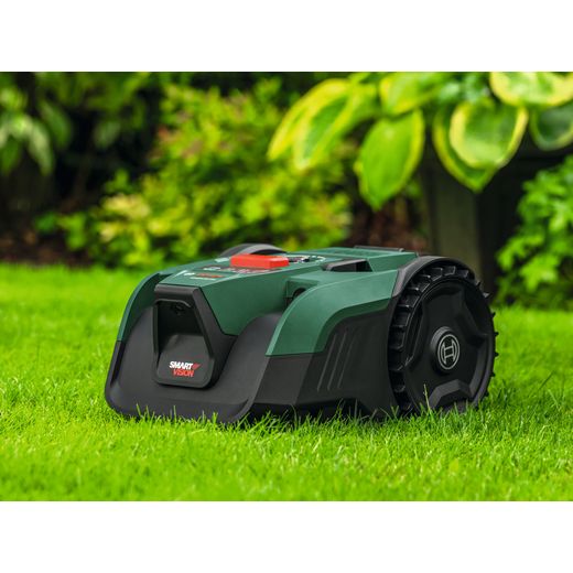 Bosch VisiMow18V-200 Lawn Mower, Including Battery - Person mowing grass shot