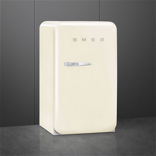 Smeg 50s Style Right Hand Hinged Home Bar FAB10HRCR6 97cm High Fridge - Cream - Fridge in room shot