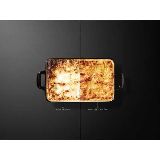 AEG Built In Electric Double Oven - Stainless Steel - Annotation - Hot air fan shot