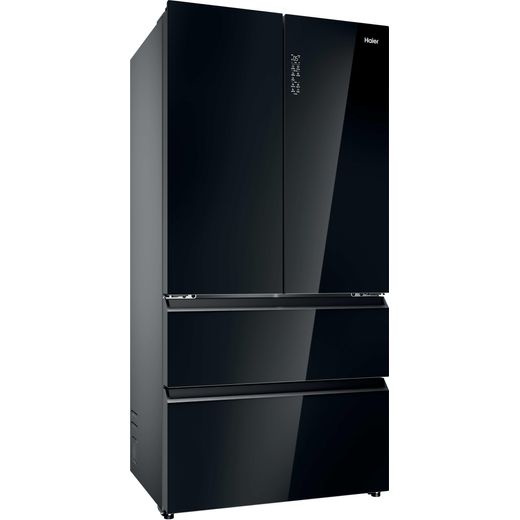 Haier FD 90 Series 7 American Fridge Freezer - Obsidian Black - Right perspective