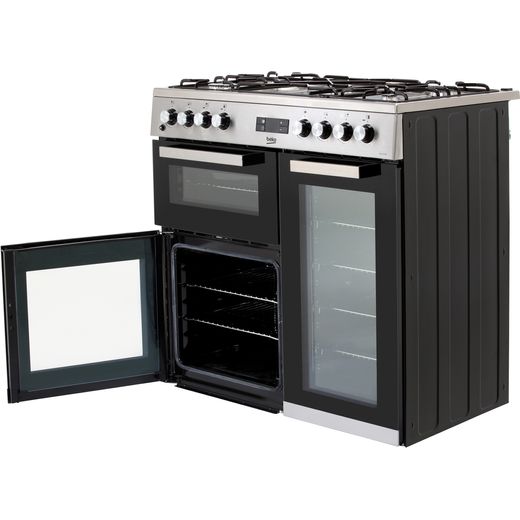 Beko KDVF90X 90cm Dual Fuel Range Cooker - Stainless Steel