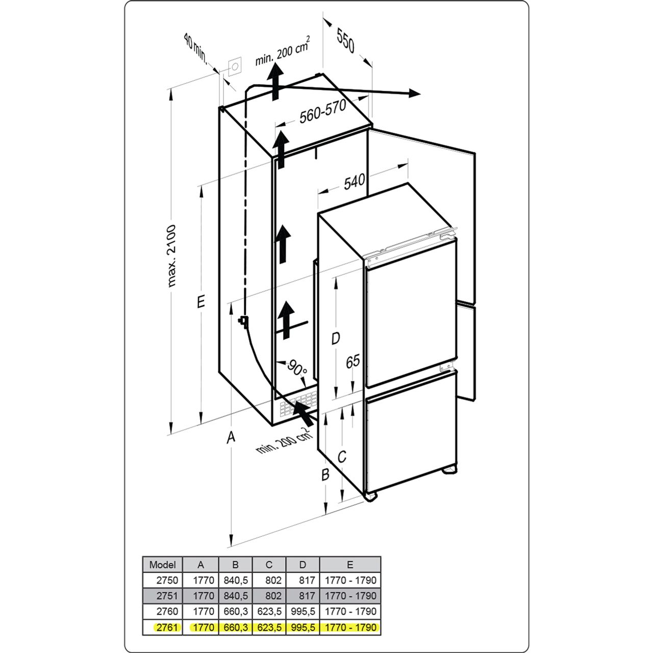 Stoves INT70FF Integrated 70/30 Frost Free Fridge Freezer with Sliding Door Fixing Kit Review