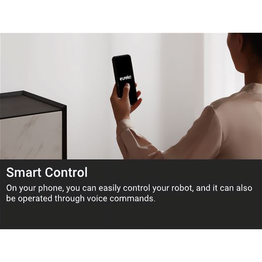 Eureka N6 plus Robotic Vacuum Cleaner - Black - Annotation - smart control shot