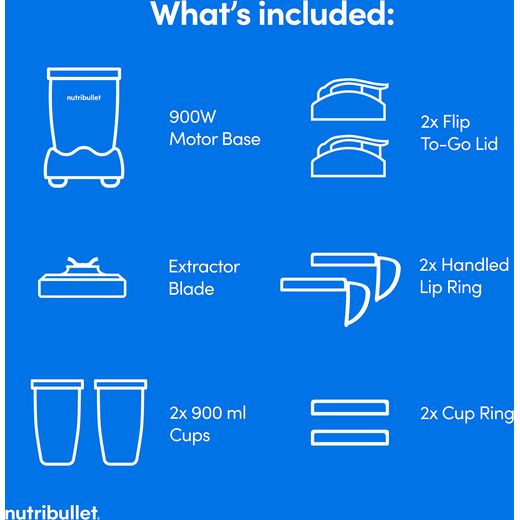 NutriBullet 900 Series 02675 - Green - Annotation - What's included