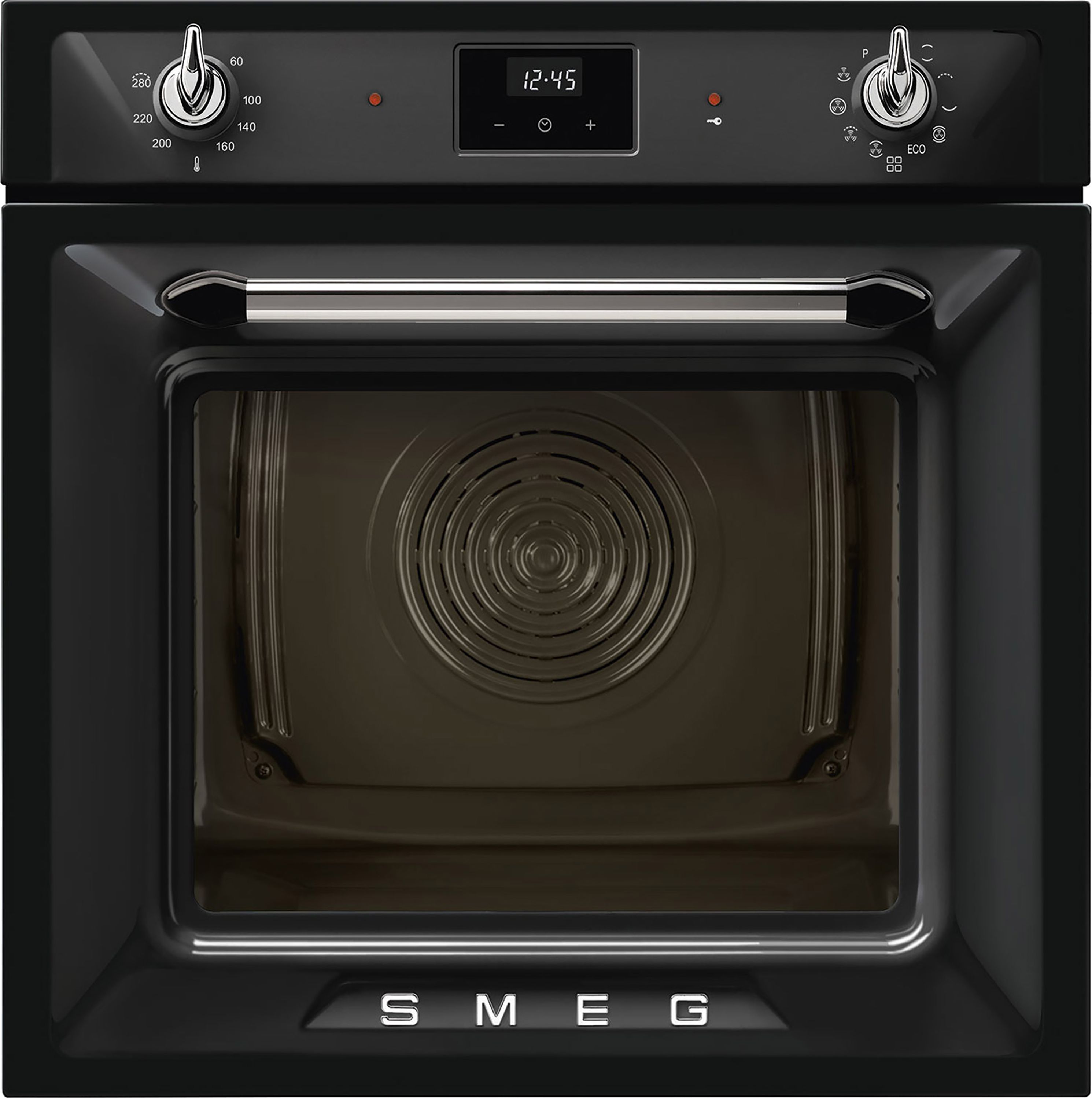 Smeg Victoria SOP6900TN Built In Electric Single Oven with Pyrolytic Cleaning - Black - A Rated, Black