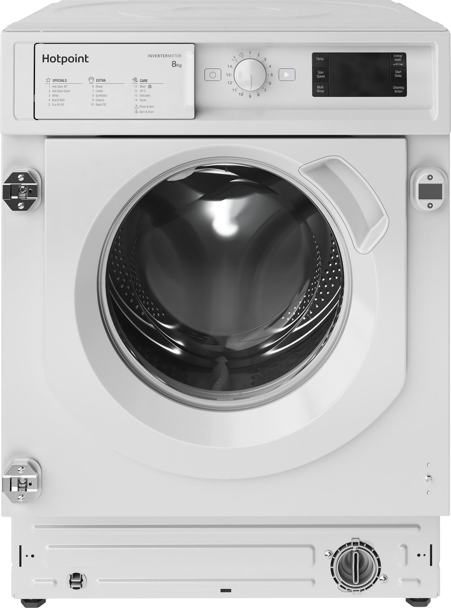 Hotpoint BIWMHG81485UK Integrated 8kg Washing Machine with 1400 rpm - White - B Rated, White