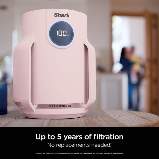 Shark NeverChange5 Compact Pro HP072UKPK Air Purifier - Quartz - Annotation - filtration shot