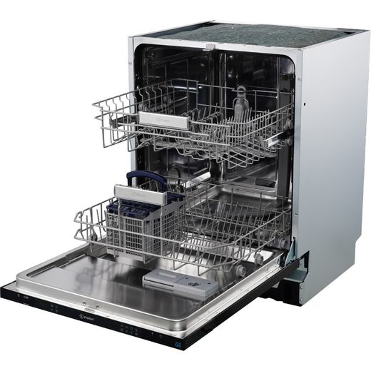 Indesit Fully Integrated Standard Dishwasher - Black - Racks out