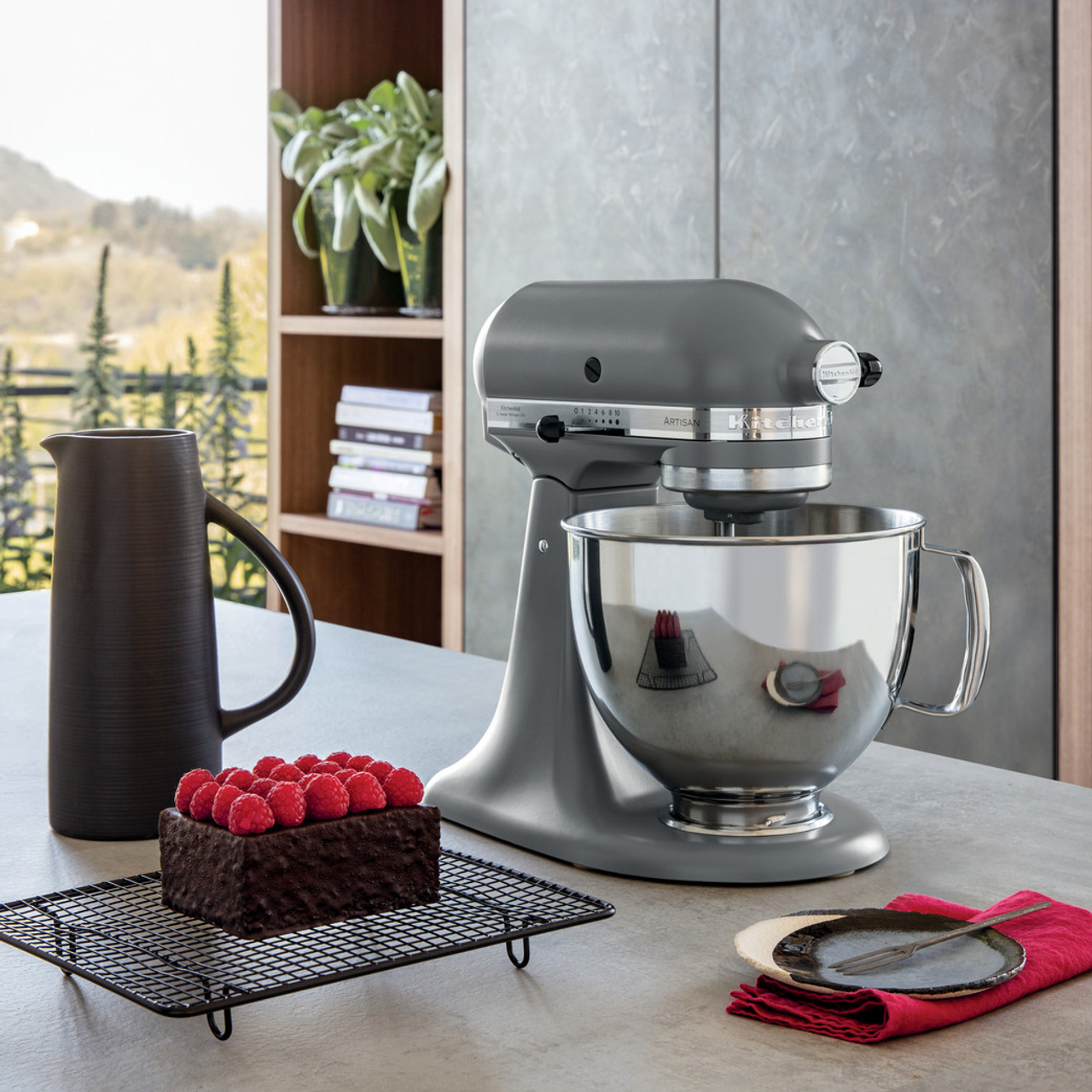 KitchenAid Artisan Series Imperial Grey 5-Quart Tilt-Head Stand Mixer +  Reviews, Crate & Barrel