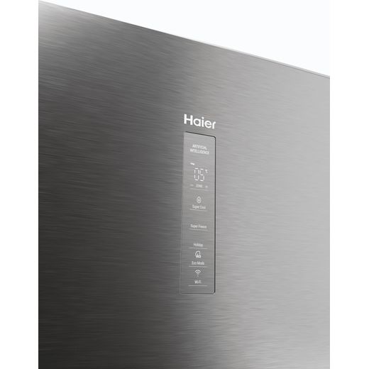 Haier 3D 60 Series 5 60/40 Total No Frost Fridge Freezer - Stainless Steel - Control panel shot
