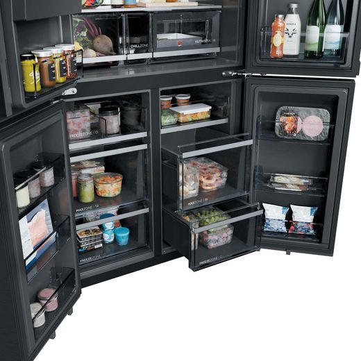 Haier Horizon American Fridge Freezer - Black - close up freezer shot