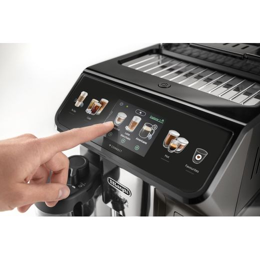 De'Longhi Eletta Explore ECAM450.86.T Bean to Cup Coffee Machine - Black - Person choosing coffee type shot