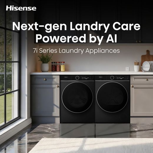 Hisense KitchenFit 7i Series WF7I1248BBR 12kg WiFi Connected Washing Machine with 1400 rpm - Black - Annotation - next gen shot