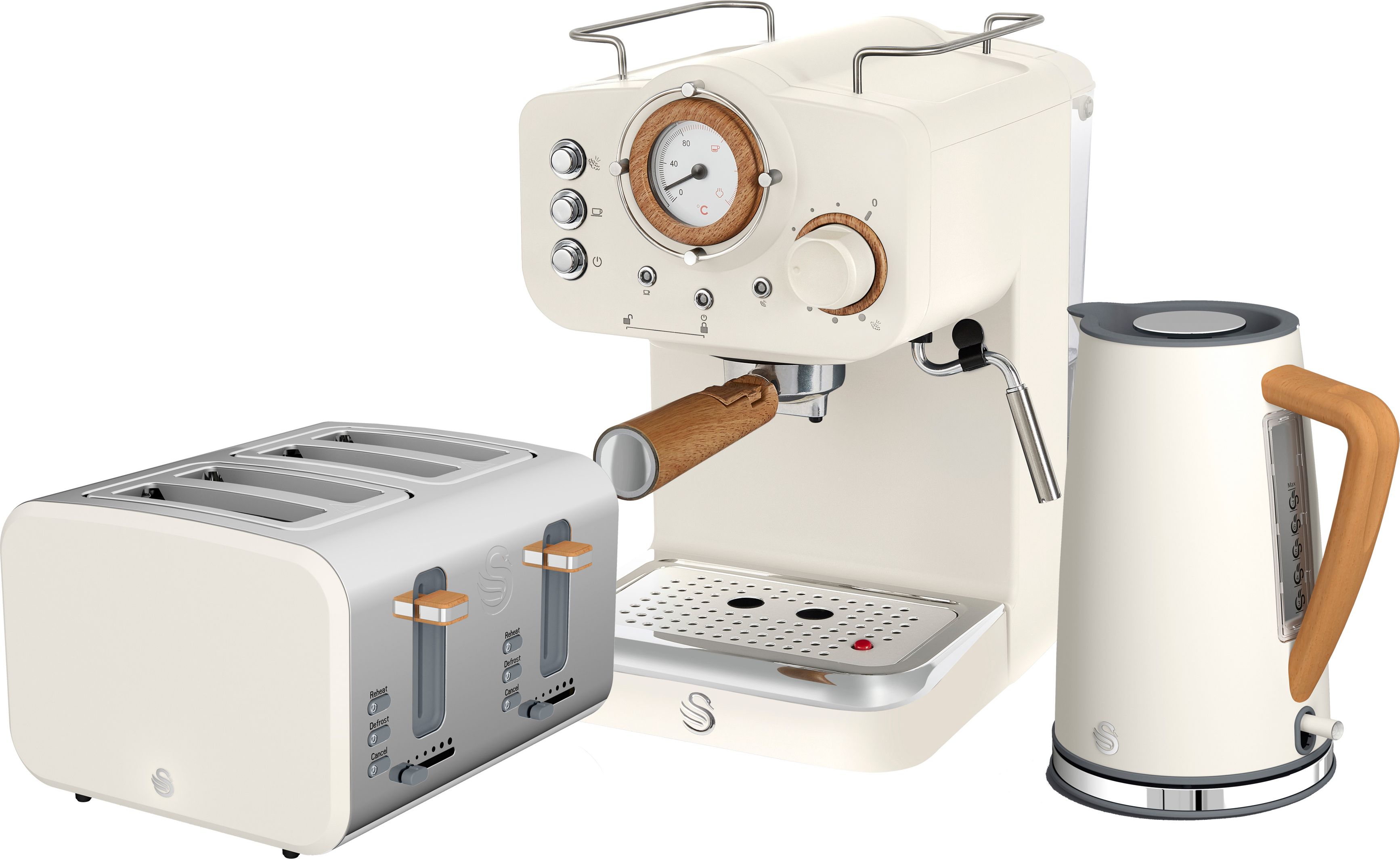 Swan Espresso Coffee Machine - White - EEJB213