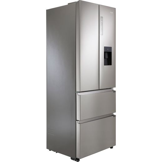 Haier American Fridge Freezer | Platinum Inox | HFR5719EWMP | ao.com