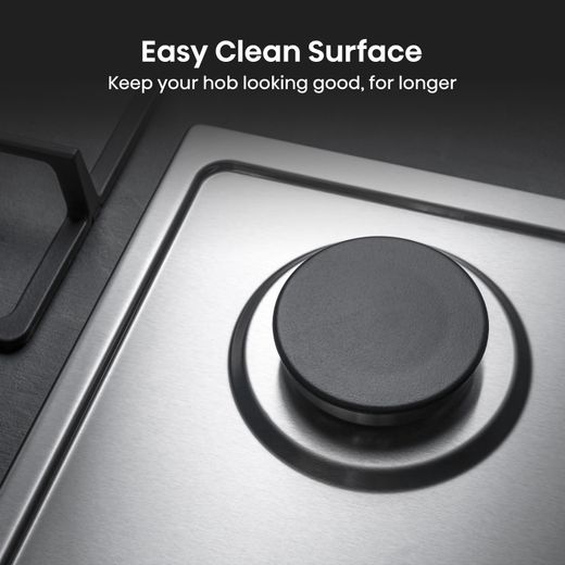 Hisense Built In Electric Double Oven and Gas Hob Pack - Stainless Steel - Annotation - Easy clean surface