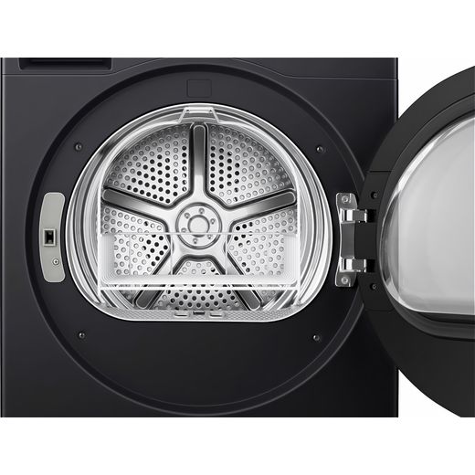 Hisense DH7S107BB Wifi Connected Heat Pump Tumble Dryer - Black - Close up drum shot