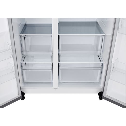 LG NatureFRESH™ American Fridge Freezer - Prime Silver  - Close up drawers shot