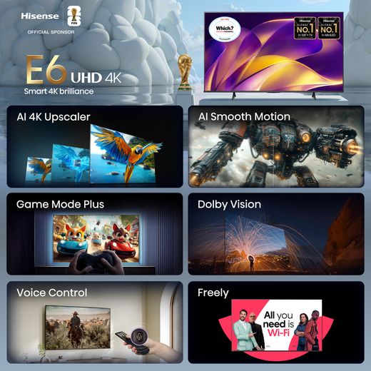 Hisense 55" 4K Ultra HD DLED Smart TV - annotation - feature shot