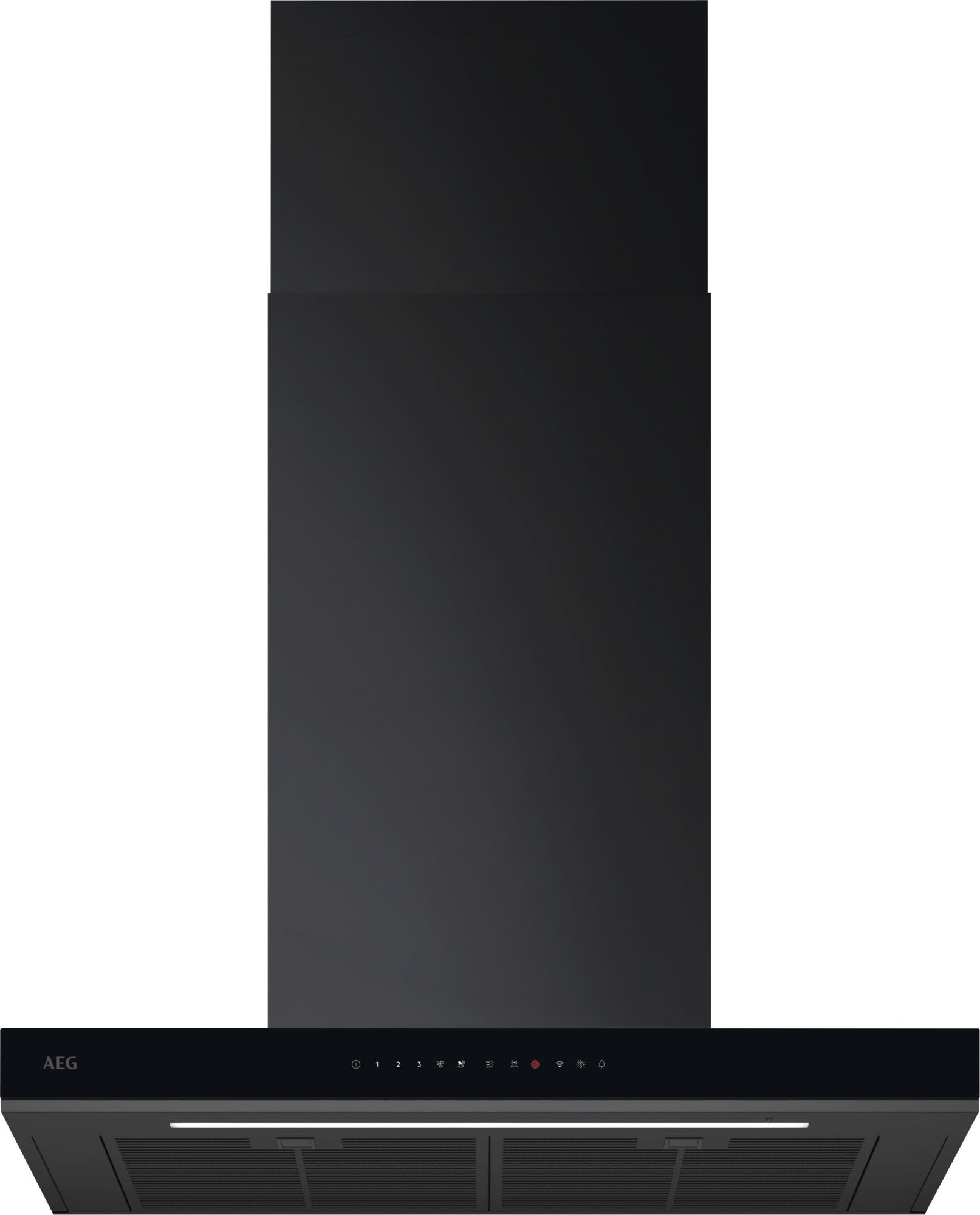 Image of AEG 8000 AuroraTech® GB87D71CB 70cm Chimney Cooker Hood - Black Gloss, Black
