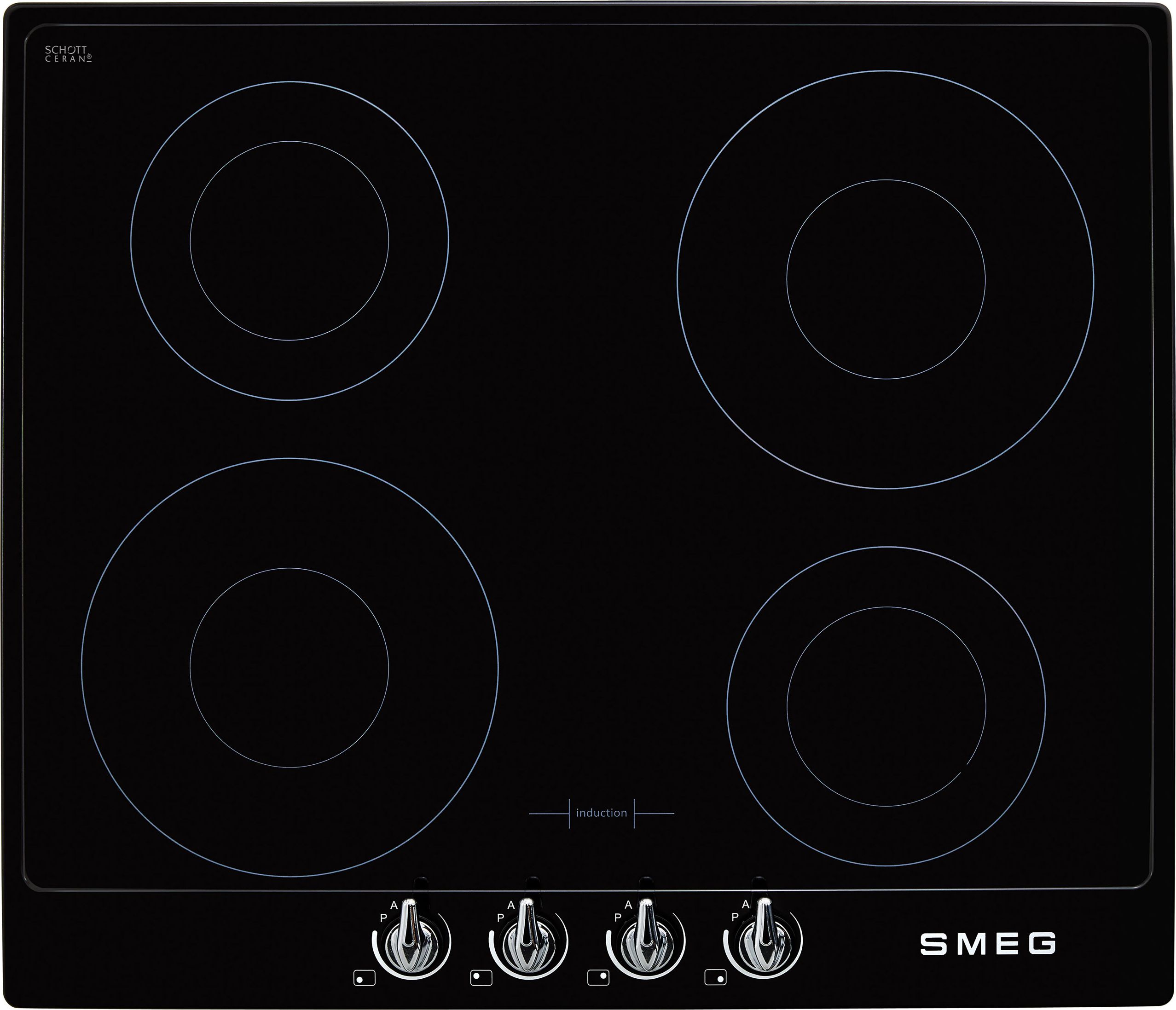 Smeg Victoria SI964NM 60cm Induction Hob - Black, Black