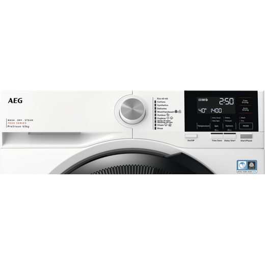 AEG 9Kg / 14Kg Washer Dryer - White - Control panel shot