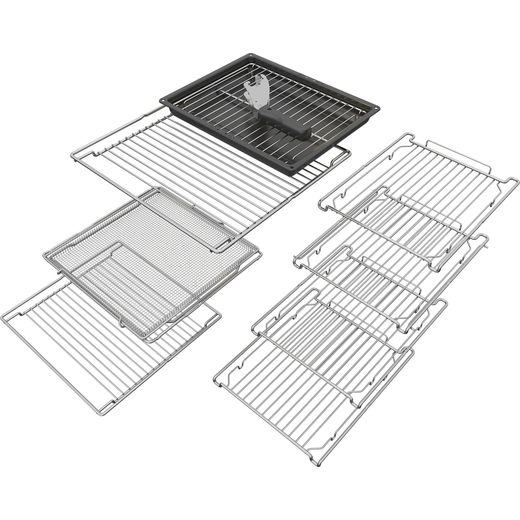 Hotpoint RH90FA20B 90cm wide Dual Fuel Range Cooker with Gas Hob - Black - accessories shot