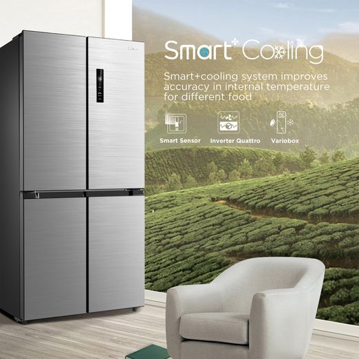 Midea American Fridge Freezer - Inox - Annotation - Smart+cooling