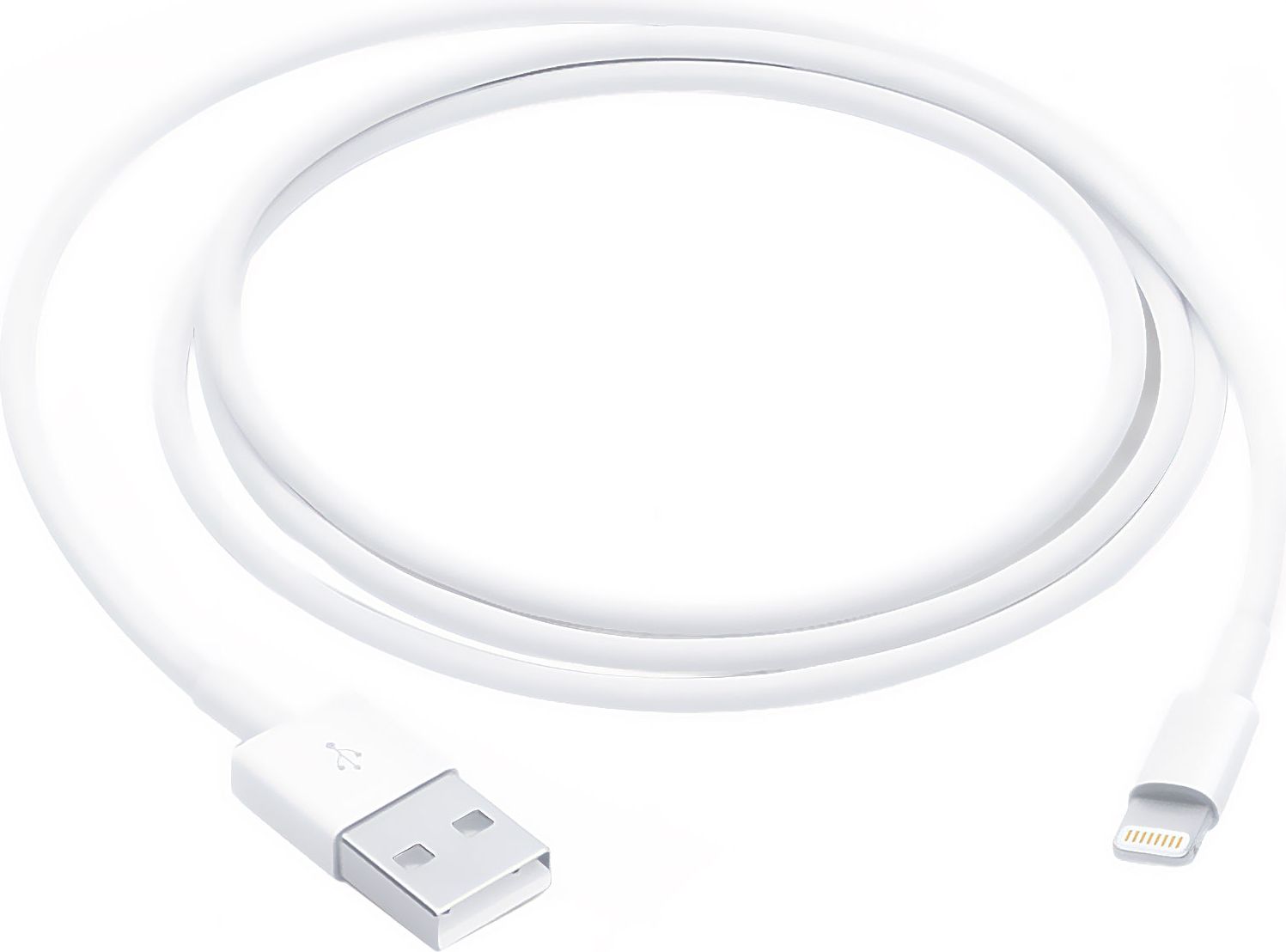 Image of Apple 1m Lightning to USB Type-A Cable - White, White
