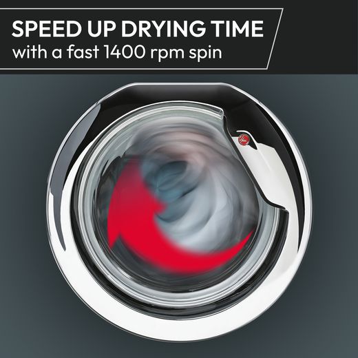 Hoover H-Wash 600 HBSI410CRL8GU-80 Washing Machine with 1400 rpm - Anthracite - Annotation - 1400 spin