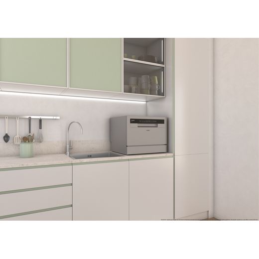 Candy RapidÓ Table Top Dishwasher - Anthracite - dishwasher in kitchen shot