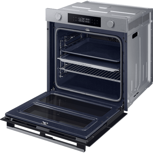 Samsung Series 4 Dual Cook Flex™ Electric Single Oven - Stainless Steel - Full door open