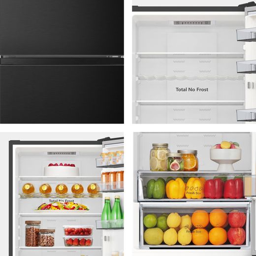 Hisense 70/30 Total No Frost Fridge Freezer - Dark Steel - Close up feature shot