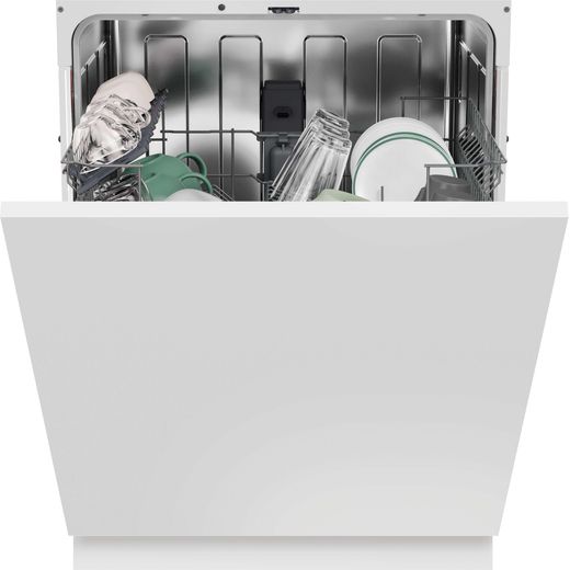 Hoover H-DISH 300 LITE Fully Integrated Standard Dishwasher - Black with Fixed Door Fixing Kit - Front shot with door panel