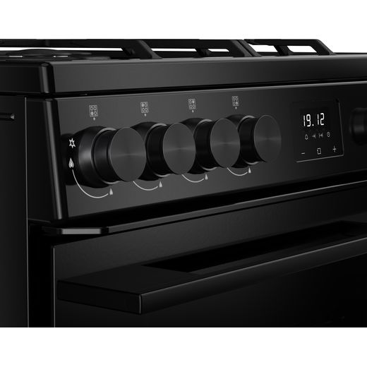 Belling BEL FSA VISION 60DF 60cm Double Oven Dual Fuel Mini Range Cooker - Black - Control panel
