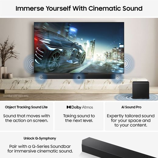 Samsung QN80F 55" 4K Ultra HD MiniLED Smart TV [2025] - Annotation - Cinematic sound