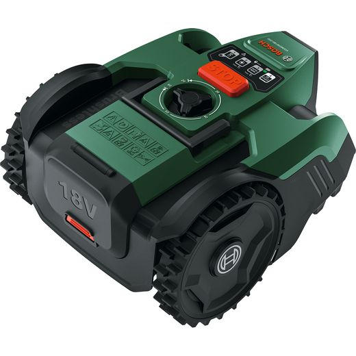 Bosch VisiMow18V-200 Lawn Mower, Including Battery - Left perspective shot